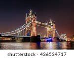 Tower Bridge At Night Free Stock Photo - Public Domain Pictures