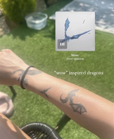 Post Malone Wow inspired dragons | Post malone, Inspirational tattoos, Small tattoos