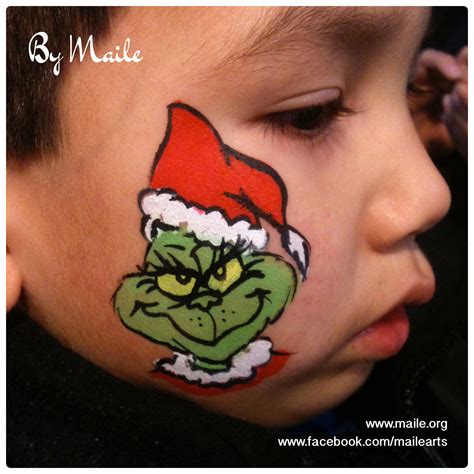 The Grinch face painting by Maile: www.maile.org. | Christmas face painting, Face painting, Cool ...