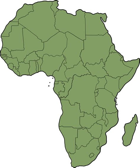 doodle freehand drawing of africa countries map. 17745396 PNG