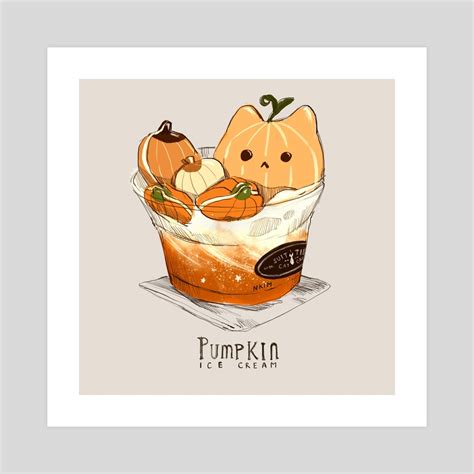 Pumpkin Cat 01, an art print by Nadia Kim - INPRNT