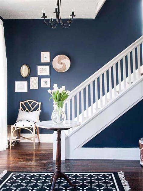 25 Dazzling Colors That Go with Navy Blue | Living room paint, Room colors, Blue walls