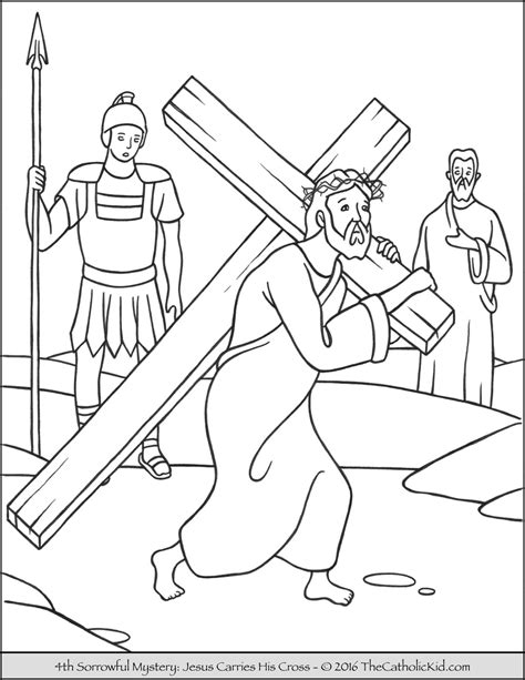 Sorrowful Mysteries Coloring Pages - The Catholic Kid