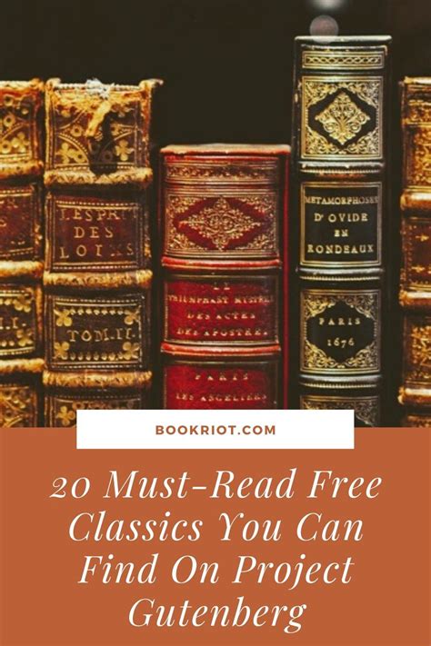 20 Must-Read Free Classics You Can Find on Project Gutenberg ...