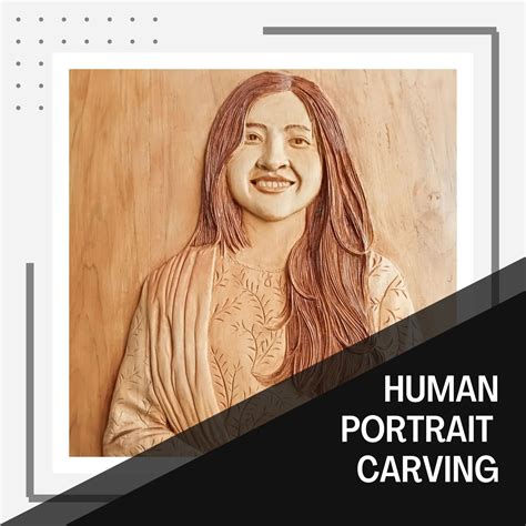 Personalized Custom Hand Carved Human Portrait Wood Relief Carving ...