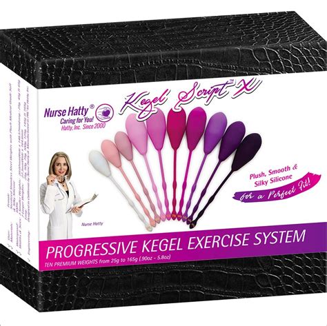 Nurse Hatty® Kegel Exercise Weights - Set of 10 Premium Silicone Vaginal Kegel Balls 25g-165g ...