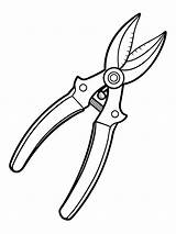 Pruning Shears Secateurs coloring Book Pages For Children And Adults  sketch template