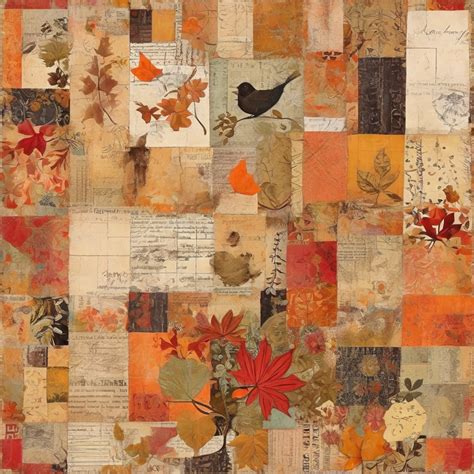 Vintage Autumn Patchwork Background Free Stock Photo - Public Domain ...