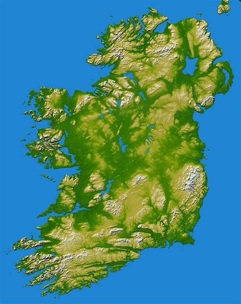 Topography Ireland - Geografie van Ierland - Wikipedia | Images of ...