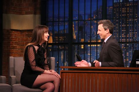 Fifty Shades Updates: HQ PHOTOS: Dakota Johnson on Seth Meyers