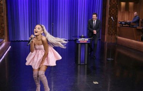 Pin on Ariana Grande Jimmy Fallon show