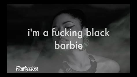 Nicki Minaj - Black Barbies (Lyrics Video) | Nicki minaj lyrics, Barbie quotes, Black barbie