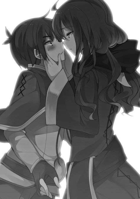 Wiz going for a kiss (kazuma's though) | Цвет морской волны, Аниме арт ...