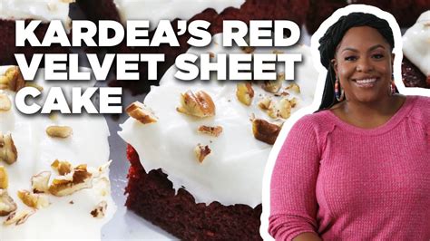 Kardea Brown's Red Velvet Sheet Cake | Delicious Miss Brown | Food Network - YouTube Cake ...