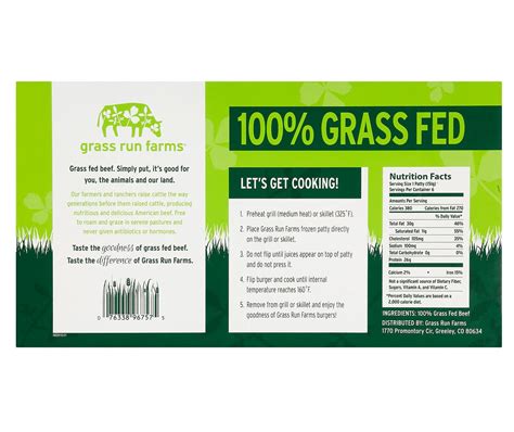 100% Grass Fed Natural* Ground Beef Patties (80% Lean – 20% Fat)