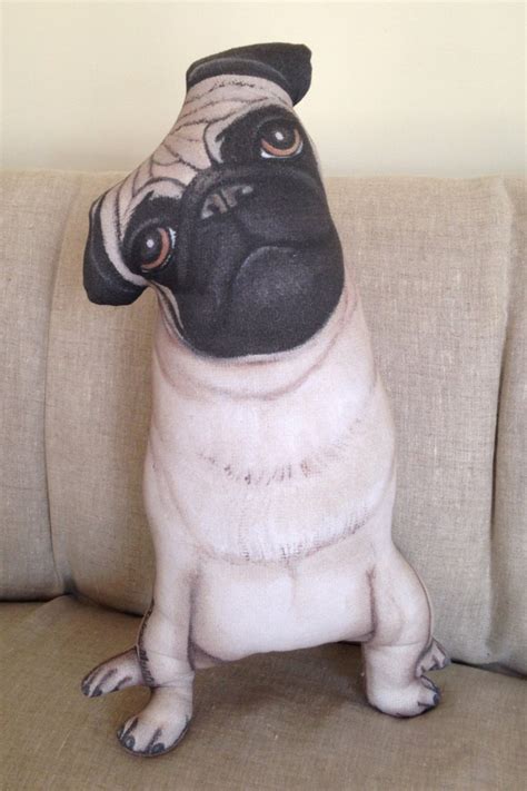 Handmade Pug Pillow Pug Throw Pillows Pug Shaped Pillows - Etsy