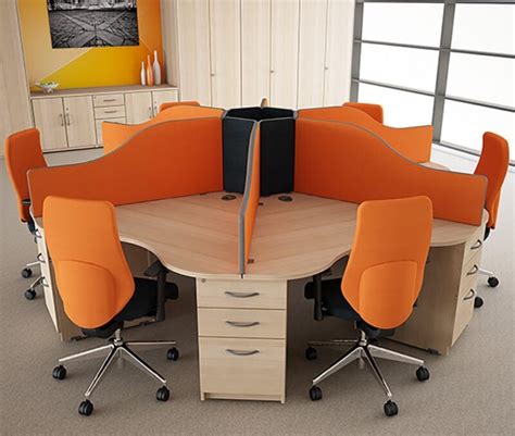 Circular Call Centre Desks For Teams Of Three To Eight Users