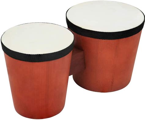 Bongos SHMYQQ Bongo Drums in Natural Finish Wooden Bongos for Beginners 6 and 7 Bongo Drum Set ...