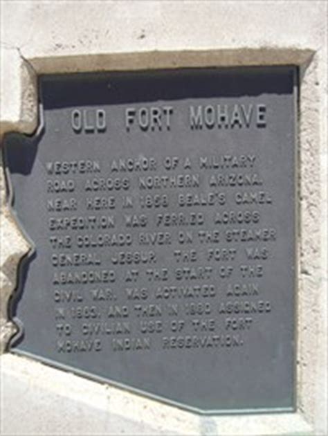Old Fort Mohave - Arizona Historical Markers on Waymarking.com