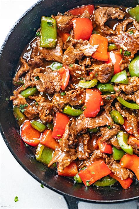 Pepper Steak Stir-Fry Recipe – How to Make Beef Stir Fry — Eatwell101 ...