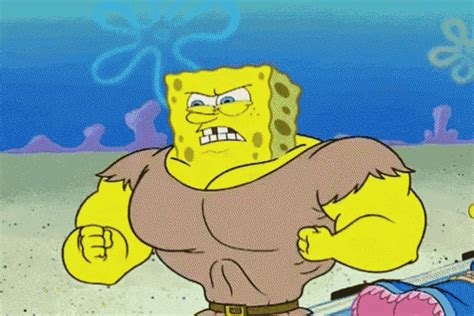 Buff GIF - Spongebob Squarepants Chest - Discover & Share GIFs