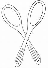 Art Coloring Of Spoons Pages sketch template