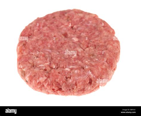 Raw Uncooked Beef Burger Stock Photo - Alamy