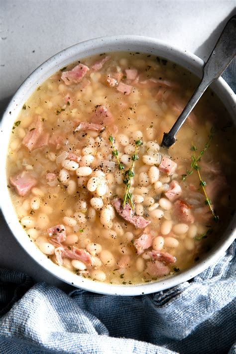 Navy Bean Soup with Ham - The Forked Spoon