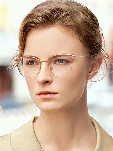 Glasses For Oval Faces, Glasses For Face Shape, Cat Eye Glasses, Glasses Frames, Gold Minimalist ...