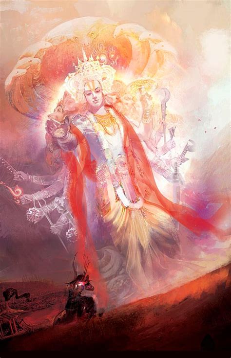 Krishna show His universal form to Arjuna | Krishna art, Hindu art ...