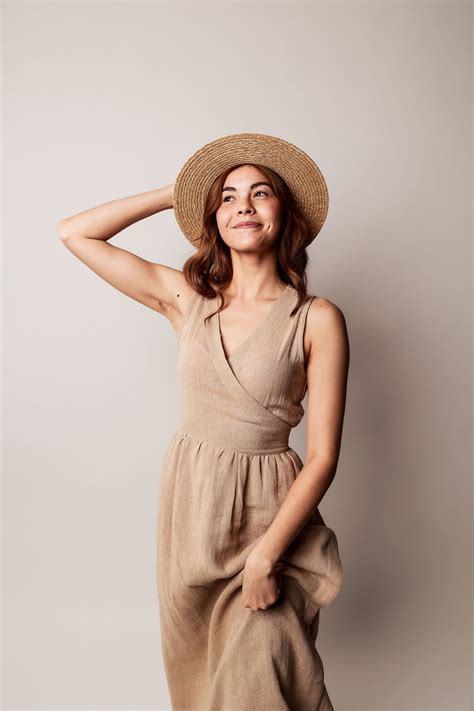 Hemp Sandy Wrap Dress Natural Hemp Sustainable Linen Dress Bohemian ...