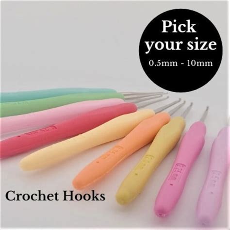 Ergonomic Crochet Hooks 22 Sizes to Pick From 0.5mm to 10mm - Etsy