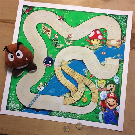 Here is a homemade Mario Kart board game that I made for my kids several years ago. Mario Kart ...
