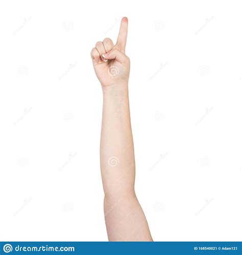 Woman Hand Showing Finger Pointing Gesture Stock Image - Image of pointer, pointing: 168540021