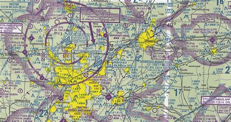 Sectional chart for Wright-Patterson AFB (FFO), Cincinnati Sectional