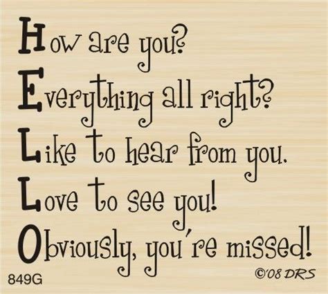 Hello How Are You Greeting - 849G - DRS Designs | Hello quotes, Ways to ...