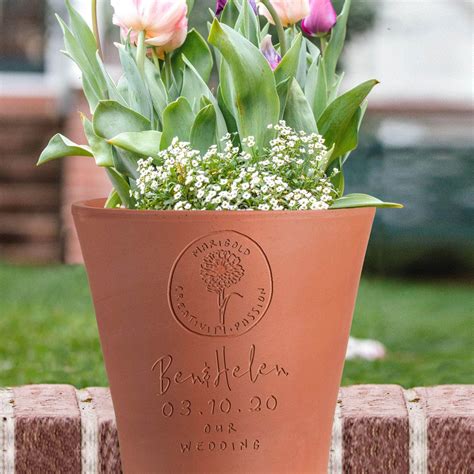 Personalised Wedding flower Plant Pot – Letterfest