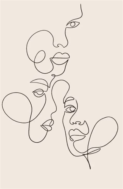 Line Drawing in 2021 | Line art drawings, Abstract face art, Outline art