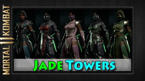 ALL 5 JADE CHARACTER STAGES | Mortal Kombat 11 | Gear Skins Brutalities ...