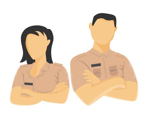 Illustration vector design of government employees, pegawai negeri ...