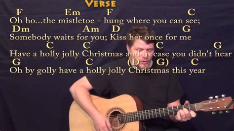 A Holly Jolly Christmas (Christmas) Strum Guitar Cover Lesson in C with Chords/Lyrics - YouTube