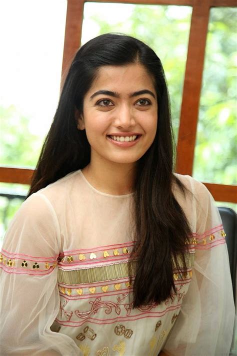 Indian Beautiful Girl Rashmika Mandanna Long hair Face | Actresses, South indian actress ...