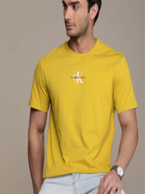 Buy Calvin Klein Jeans Brand Logo Printed Pure Cotton T Shirt - Tshirts for Men 26325798 | Myntra