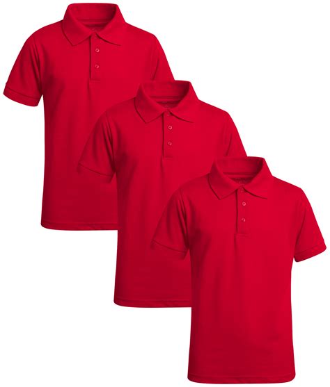 Beverly Hills Polo Club Boys' School Uniform Shirt - 3 Pack Pique Short ...