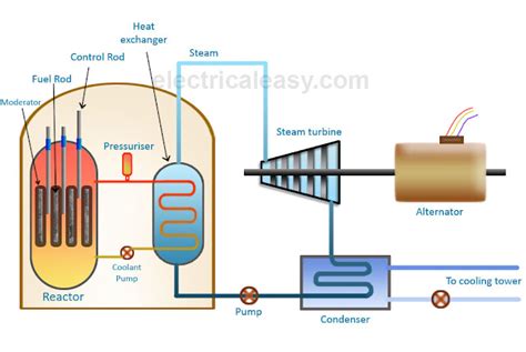 Basic Layout and Working of a Nuclear Power Plant | electricaleasy.com