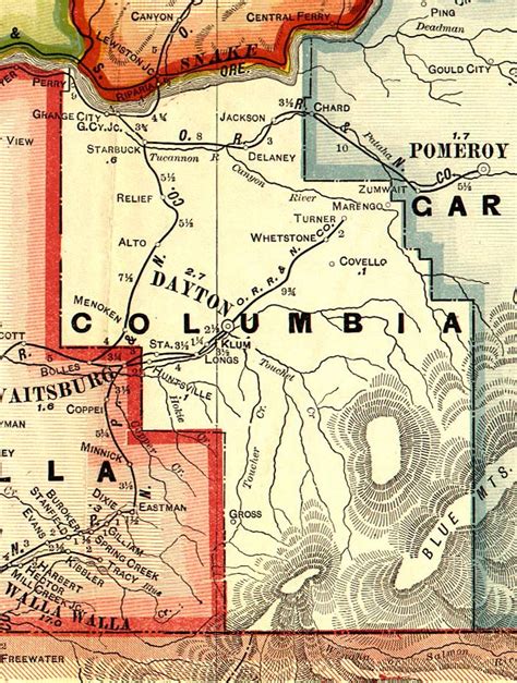 Columbia County Washington Map - Franny Antonietta