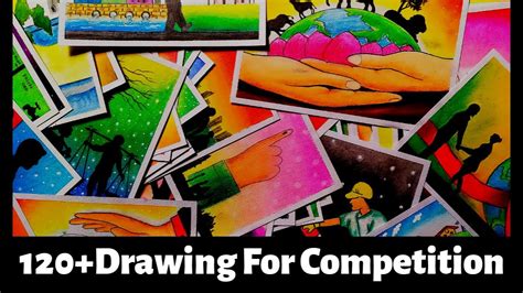 120+ drawing for any art Competition / Poster drawing ideas for Competition / Drawing space ...