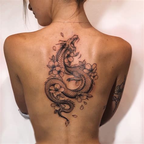 Dragon Tattoo Back Girl