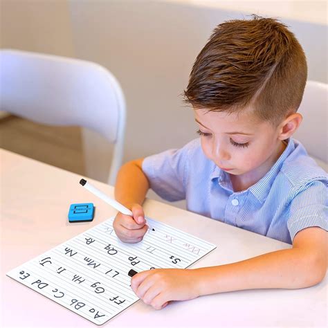 Dry Erase Handwriting Practice for Kids 9 x 12 inch Alphabet Tracing Board Whiteboard Letter ...