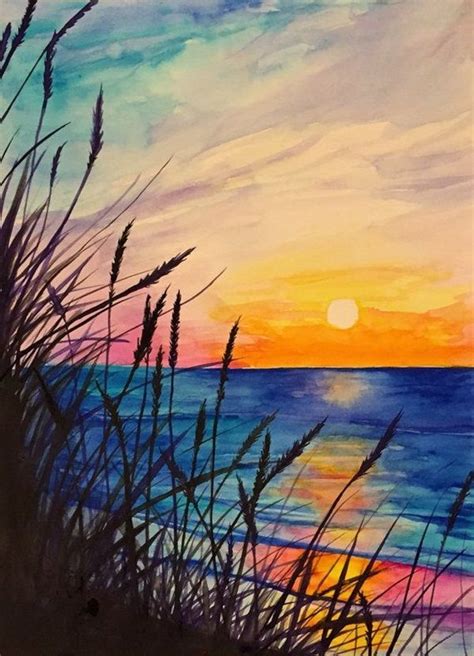 Simple Watercolor Painting Ideas36 | Watercolor paintings easy, Art inspiration painting, Painting